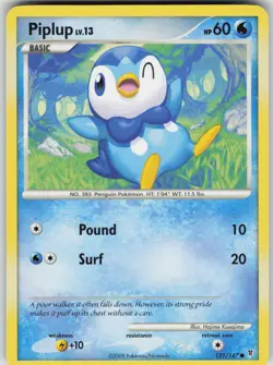 Pokemon Piplup 121 Supreme Victors Common NM - Image 1
