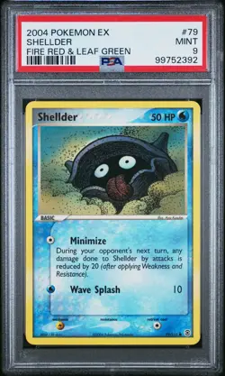2004 POKEMON EX FIRE RED & LEAF GREEN #79 SHELLDER PSA 9 - Image 1