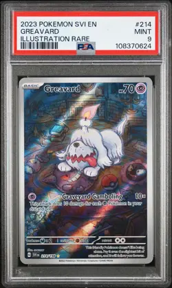 2023 POKEMON SVI EN-SCARLET & VIOLET ILLUSTRATION RARE #214 GREAVARD PSA 9 - Image 1