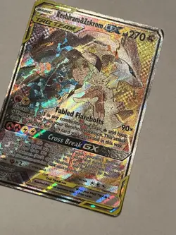 2019 Pokemon Cosmic Eclipse Reshiram and Zekrom GX Tag Team 2019 222/236 HP DMG - Image 2