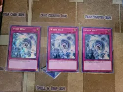 YUGIOH 3X WHITE HOLE LCKC-EN102 SECRET UNLIMITED/1ST ED NM - Image 1