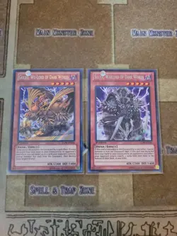 YUGIOH SILLVA WARLORD OF DARK WORLD + GOLDD WU-LORD LCJW SECRET 1ST ED NM - Image 1