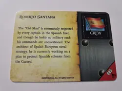 Pirates CSG Fire and Steel # 085 Roberto Santana Spanish Crew Unpunched Card - Image 2