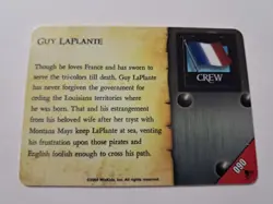 Pirates CSG Fire and Steel # 090 Guy LaPlante French Crew Unpunched Card WizKids - Image 2
