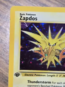 Pokemon TCG Zapdos Holo Rare Card 15/62 Fossil Base Set 1st Edition - Image 5