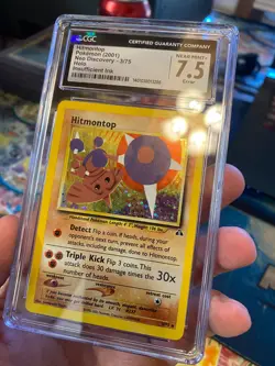 CGC 7.5 NM+ Hitmontop 3/75 HOLO BLEED ERROR "Insufficient Ink" Pokemon Card 286 - Image 4