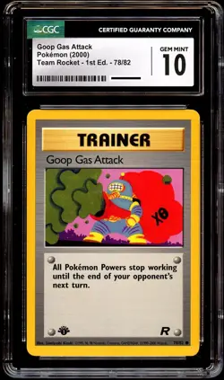 CGC 10 GEM MINT Goop Gas Attack 78/82 1st Edition Team Rocket Pokemon Card - Image 2