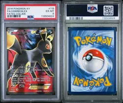 Pokemon 2016 XY Fates Collide Umbreon EX Full Art Ultra Rare Card #119/124 PSA 6 - Image 3