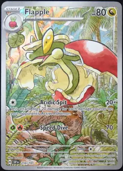 Pokemon TCG Flapple 210/191 2024 Surging Sparks Illustration Rare Card - NM - Image 1