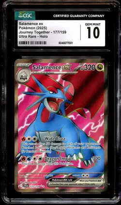 CGC 10 GEM MINT Salamence EX 177/159 FULL ART HOLO RARE Pokemon Card 001 - Image 2