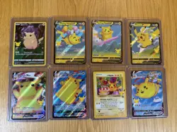 Pokemon Celebrations Pikachu Card Lot Of 8 Black Star Promo, Vmax, V, Full Art - Image 1