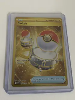 Switch 206/165 Gold - English Scarlet & Violet Pokemon 151 Pokemon Card - NM - Image 3