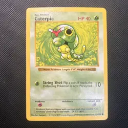 Caterpie 45/102 Shadowless Base Set Pokemon Card - Image 1