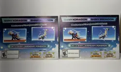 Shiny Koraidon & Miraidon Pokemon Scarlet Violet Code Card Gamestop These Are 2 - Image 1