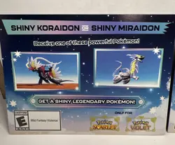 Shiny Koraidon & Miraidon Pokemon Scarlet Violet Code Card Gamestop These Are 2 - Image 2