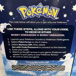 Shiny Koraidon & Miraidon Pokemon Scarlet Violet Code Card Gamestop These Are 2 - Image 4