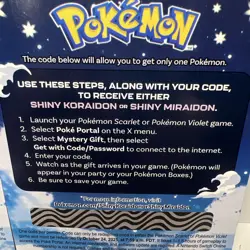 Shiny Koraidon & Miraidon Pokemon Scarlet Violet Code Card Gamestop These Are 2 - Image 5