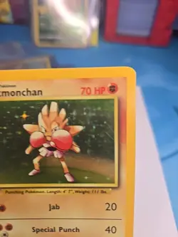Pokemon TCG Hitmonchan Base Set Holo Rare Card 7/102 - Image 3