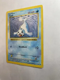 Seel 41/102 Base Set SHADOWLESS MP/HP 1999 Vintage WOTC Pokemon TCG Card - Image 3