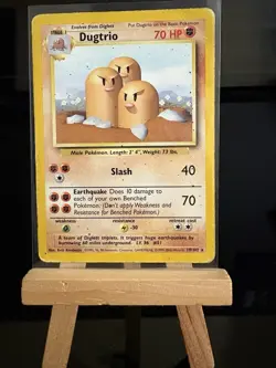DUGTRIO - 19/102 Base Set WotC MP/HP - Regular Rare - Pokemon TCG Card - Image 1