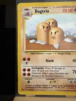 DUGTRIO - 19/102 Base Set WotC MP/HP - Regular Rare - Pokemon TCG Card - Image 2