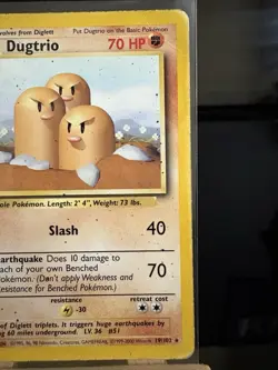 DUGTRIO - 19/102 Base Set WotC MP/HP - Regular Rare - Pokemon TCG Card - Image 3