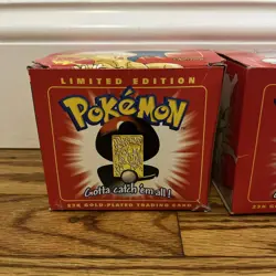 Pokemon 23k Burger King Gold Plated Trading Card Set Red Box Lot Of 6 - Sealed - Image 5