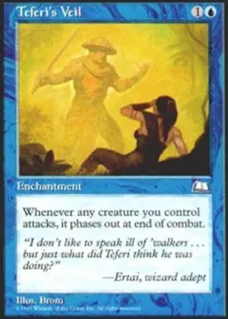 Light Play, English MTG Regular Teferi's Veil Weatherlight Magic the Gathering - Image 1