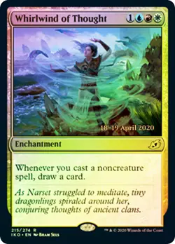 1x Whirlwind of Thought - Foil - Prerelease Promo Moderate Play MTG Magic - Kid - Image 1
