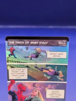 The Death of Gwen Stacy Magic The Gathering Spider-Man Rare Borderless Foil #223 - Image 2