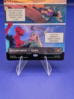The Death of Gwen Stacy Magic The Gathering Spider-Man Rare Borderless Foil #223 - Image 3