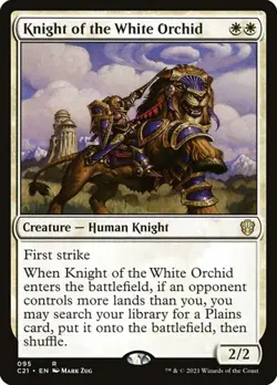 Knight of the White Orchid Commander 2021 LP MTG - Image 1