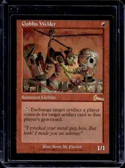 1999 Magic MTG Urza's Legacy Goblin Welder #80 - Image 1