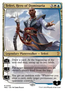 NM MTG TEFERI HERO OF DOMINARIA WHITE BORDER MYSTERY BOOSTER 2 - Image 1