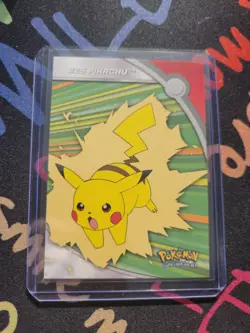 Pokemon Topps Series 2 Heroes & Villains TV Animation Ed HV6 #25 PIKACHU - Image 3