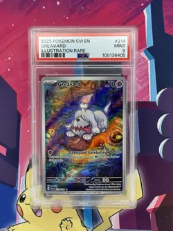Greavard 214/198 - Pokemon Scarlet Violet Base Illustration Rare PSA 9 - Image 1