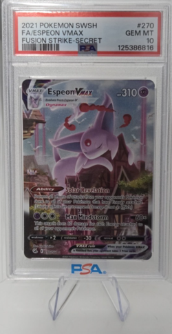 PSA 10 2021 POKEMON SWSH FA/ESPEON VMAX FUSION STRIKE-SECRET #270 - Image 1