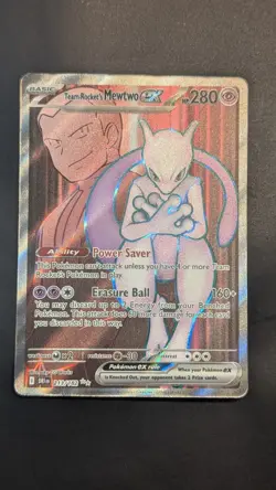 Pokemon Team Rocket's Mewtwo EX 213/182 Destined Rivals Full Art Pack Fresh - Image 1