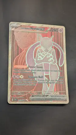 Pokemon Team Rocket's Mewtwo EX 213/182 Destined Rivals Full Art Pack Fresh - Image 2