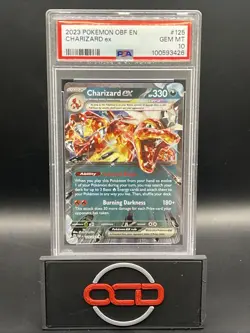 2023 POKEMON OBF EN-OBSIDIAN FLAMES #125 CHARIZARD EX PSA 10 - Image 1