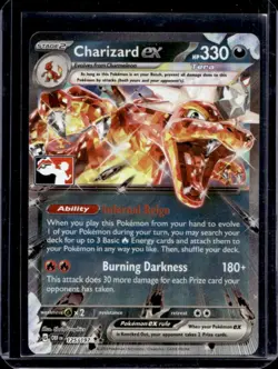 2023 Pokemon Scarlet & Violet Obsidian Flames Charizard ex #125/197 - Image 1