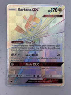Pokemon TCG Kartana GX Crimson Invasion 117/111 Holo Secret Rare LP - Image 1