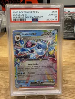 PSA 10 Glaceon Surprise Box Promo Stamp Stamped Pokemon Prismatic Evolutions - Image 1
