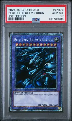 2024 YU-GI-OH! RA03-QUARTER CENTURY BONANZA BLUE-EYES ULTIMATE DRAGON PSA 10 - Image 1