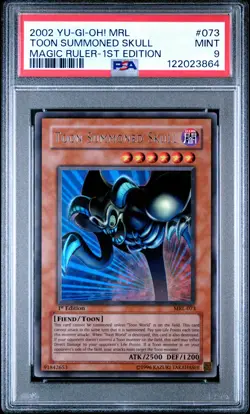 2002 YU-GI-OH! MRL-MAGIC RULER 1ST ED #073 TOON SUMMONED SKULL PSA 9 - Image 1