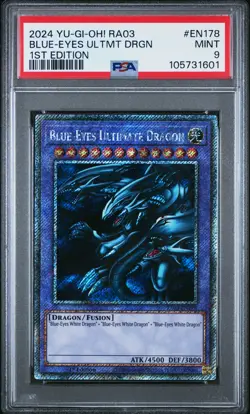 2024 YU-GI-OH! RA03-QUARTER CENTURY BONANZA BLUE-EYES ULTIMATE DRAGON PSA 9 - Image 1
