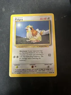 PIDGEY 57/102 Pokemon Base Set Card Unlimited 1999 D11 - Image 1