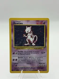 Pokemon Mewtwo TCG Base Set Holo Unlimited Rare Card 10/102 LP Condition - Image 2