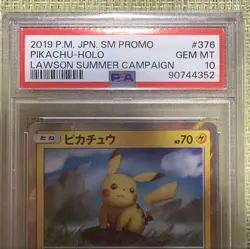 PSA 10 Pikachu Lawson Summer Campaign Promo Card 376/SM-P GEM MT - Image 3