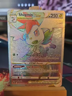 Pokemon TCG Shaymin VSTAR Rainbow Secret Rare Card 173/172 Brilliant Stars NM - Image 1